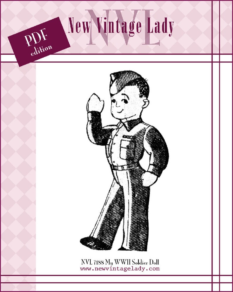 NVL My WWII Soldier Doll toy pattern in PDF image 2