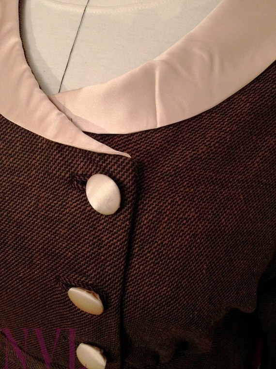NVL 1930s repro Silk double breasted boat neck dress PLUS SIZE