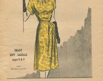 Butterick Fashion News sewing pattern booklet April 1946 in PDF