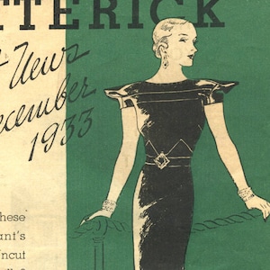 Butterick Fashion News booklet December 1933 in PDF