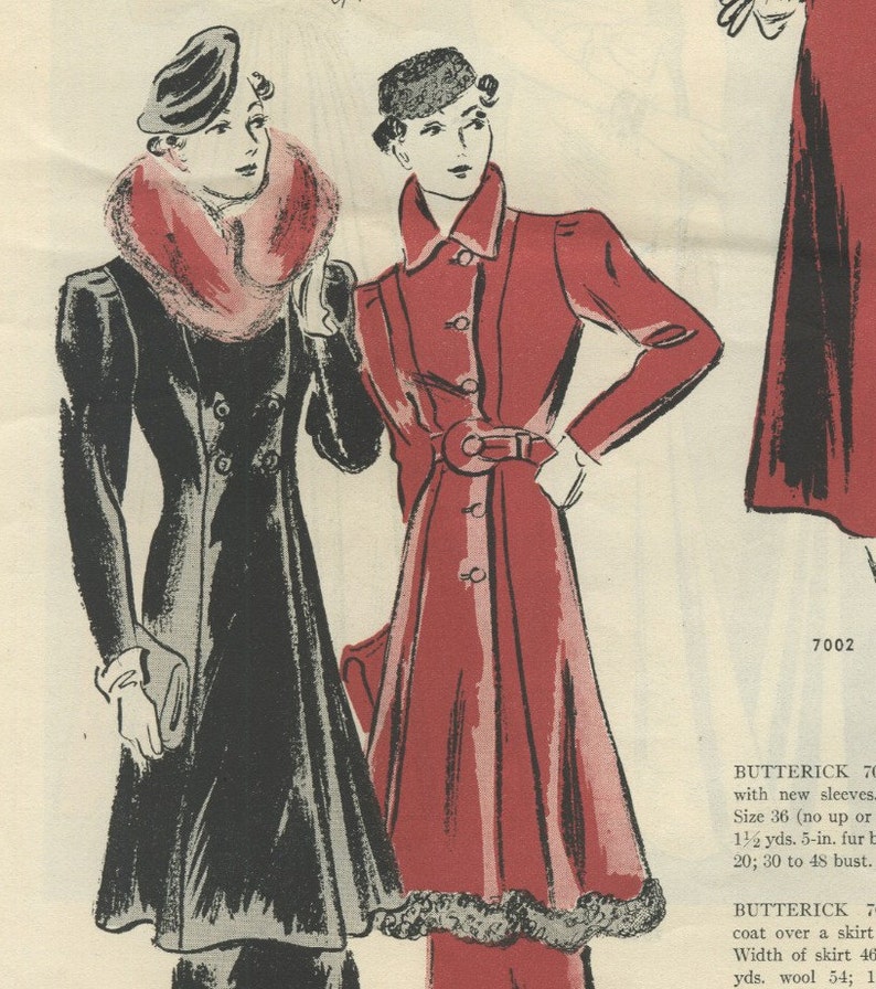 Butterick Fashion News Pattern Booklet October 1936 in PDF - Etsy