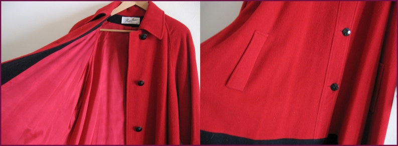 Vintage 50s 60s Red Wool Winter Swing Coat PLUS SIZE up to 50 - Etsy