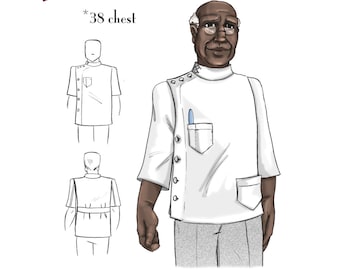 Patrón de chaqueta profesional para hombre NVL 38, años 40, en PDF 2388