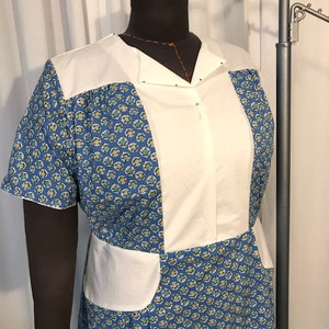The Danielle 1940s yoke skirt day dress in PDF 56-58-60 bust image 5