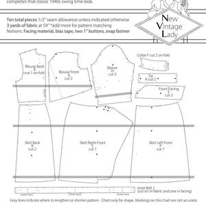 The Shelley 1940s Wrap Dress in PDF Size 44-46-48 Bust NVL - Etsy