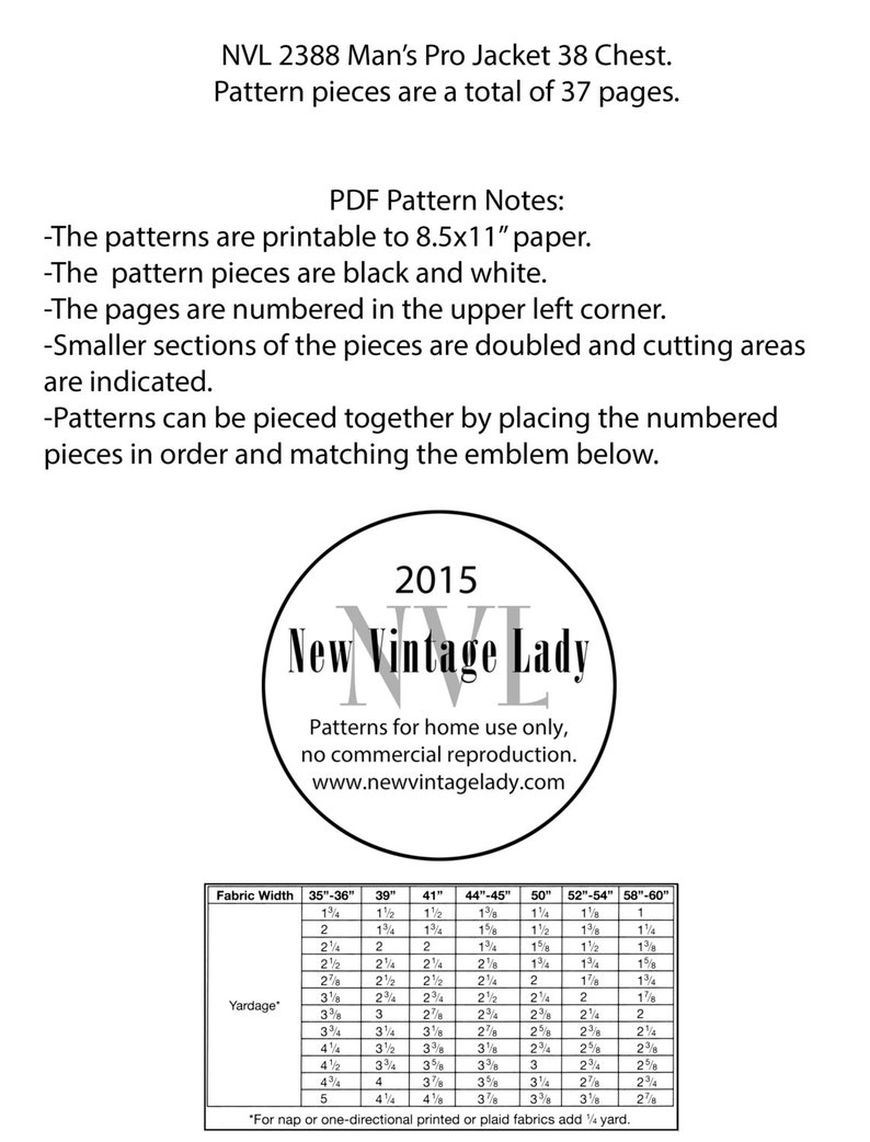 NVL 38 chest 1940s Man's Professional Jacket pattern in PDF 2388 image 2