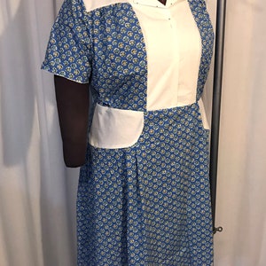 The Danielle 1940s yoke skirt day dress in PDF 56-58-60 bust image 4