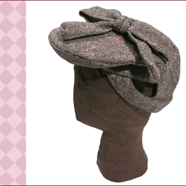 NVL 1940s Three Hour  Beret pattern in PDF 23" head