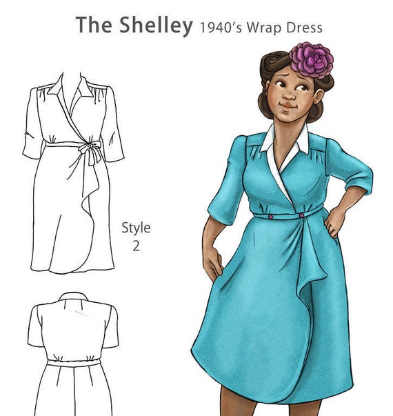 1940 wrap dress