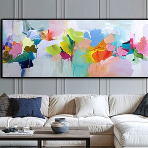 Large Colorful Abstract Painting on Canvas Original Abstract Acrylic Painting Modern Living Room Wall Art Home Decor  Minimalist Wall Art
