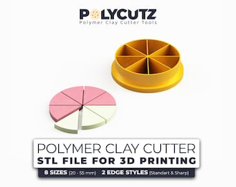Color Recipe Wheel Clay Cutter STL File Color Combination Clay Wheel Cutter STL Clay Cutting Tool for Color Mixing Wheel STL Earring Tool