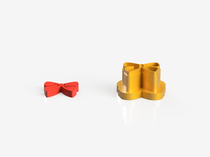Christmas Bow Polymer Clay Mold Bow stl