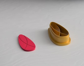 Teardrop Earring Cutter STL with Lines (Digital Download)