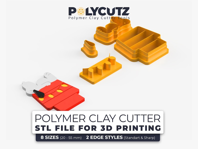 Snoopy Christmas Polymer Earring Clay Cutter STL File