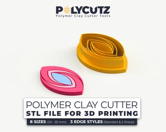 Ovals Clay Earring Cutter STL Clay Nested Oval Polymer Earring Cutter STL File Oval Frame Earring Polymer Clay Cutters STL File