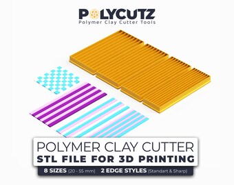 Stripe Tool Polymer Clay Cutter STL Stripe Line Clay Cutter STL Polymer Clay Earring Line Tool STL Polymer Cutter Stripe Cutter stl file