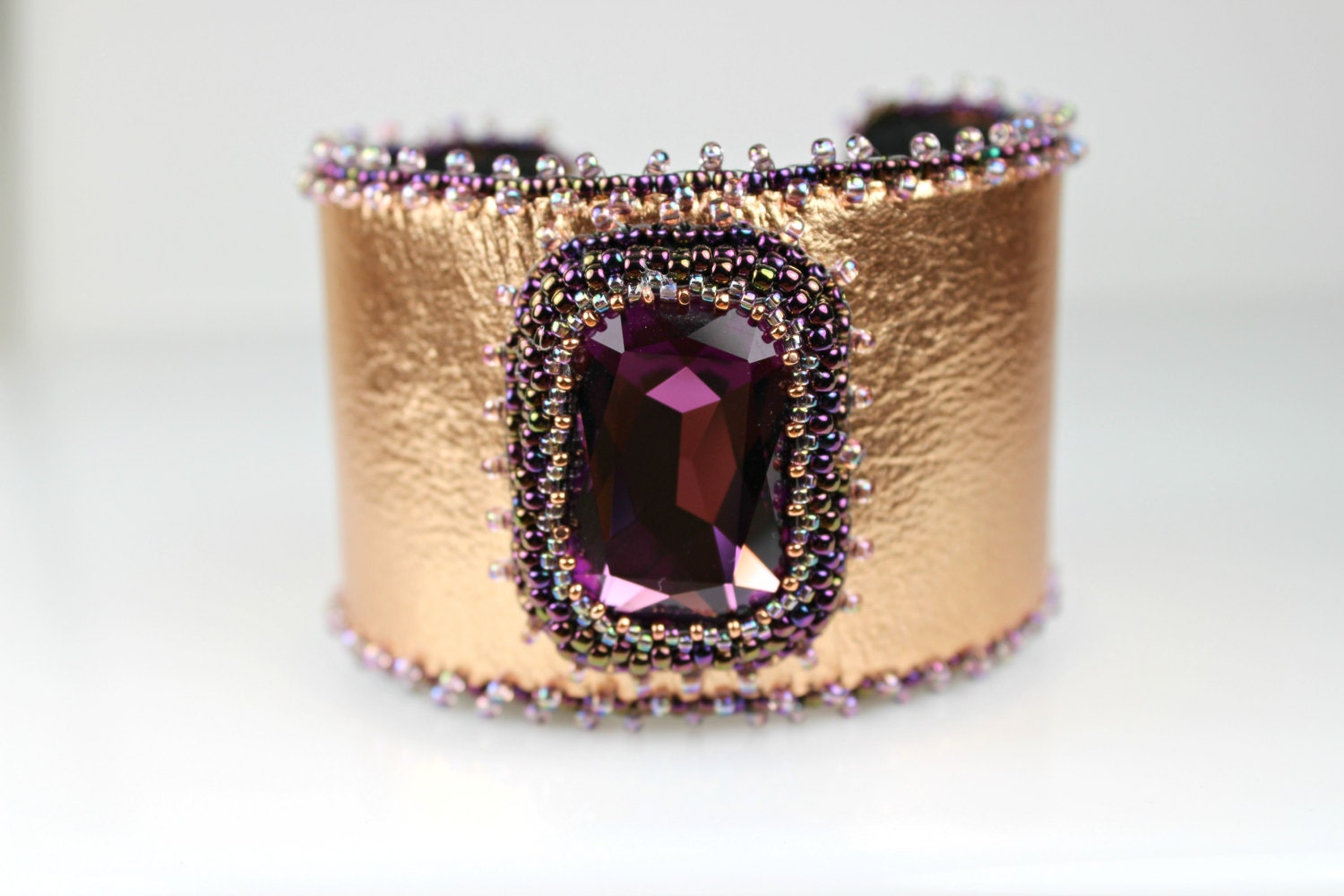 Crazy Lace Agate Gemstone Copper Handmade Wire Jewelry Adjustable Bracelet  Cuff
