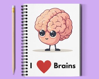 Lindo cuaderno de neurociencia / Cuaderno de tapa blanda Wirobound, A5 / Regalo para estudiantes, regalo para neurocientíficos, regalo de biología, regalo para profesores