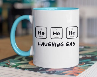 Funny Chemistry Pun Mug | Laughing Gas, Chemistry Mug, For Science Lovers, Gifts for Students, Gifts for Scientists, Gifts for Graduation