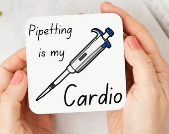 Grappige wetenschapsonderzetter | Biologie woordspeling onderzetter pipetteren, cadeau voor wetenschappers, cadeau voor biologen, cadeau voor leraren, cadeau voor studenten