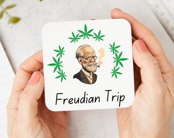 Funny Psychology Coaster, Freudian Trip, Gift for psychologists, psychology mug, gift for students, sigmund freud, gift for graduation