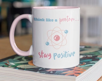 Taza de Química de Protones / Taza de Química, Regalos para Estudiantes, Regalos para Científicos, Regalos para Graduación, Regalo de Física