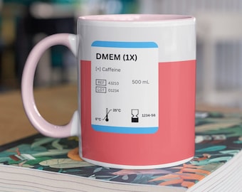 Funny Science Mug, DMEM Media Lab Mug, Gift for lecturers, Cell Culture Mug, Gift for scientists, gift for students