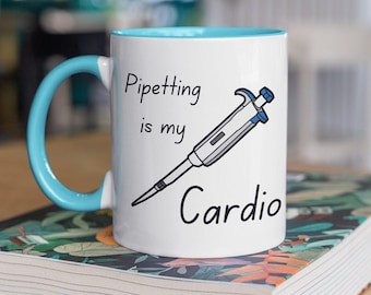 Funny Science Mug | Pipetting Biology Pun Mug, Gift for scientists, gift for biologists, gift for teachers, gift for students