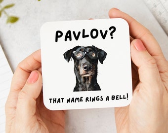 Funny Psychology Coaster | Pavlov's Dogs Hardboard Coaster, Psychology Gift, Science Gift, Science Teacher Gift For Psychologists, Pun Gift