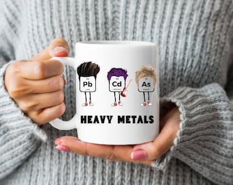Heavy Metals Science Funny Periodic Table Elements Geek Mug | Gift for scientists, gift for teachers, gift for students, graduation