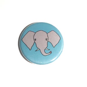 Elephant Love Button Pin 1.25 in