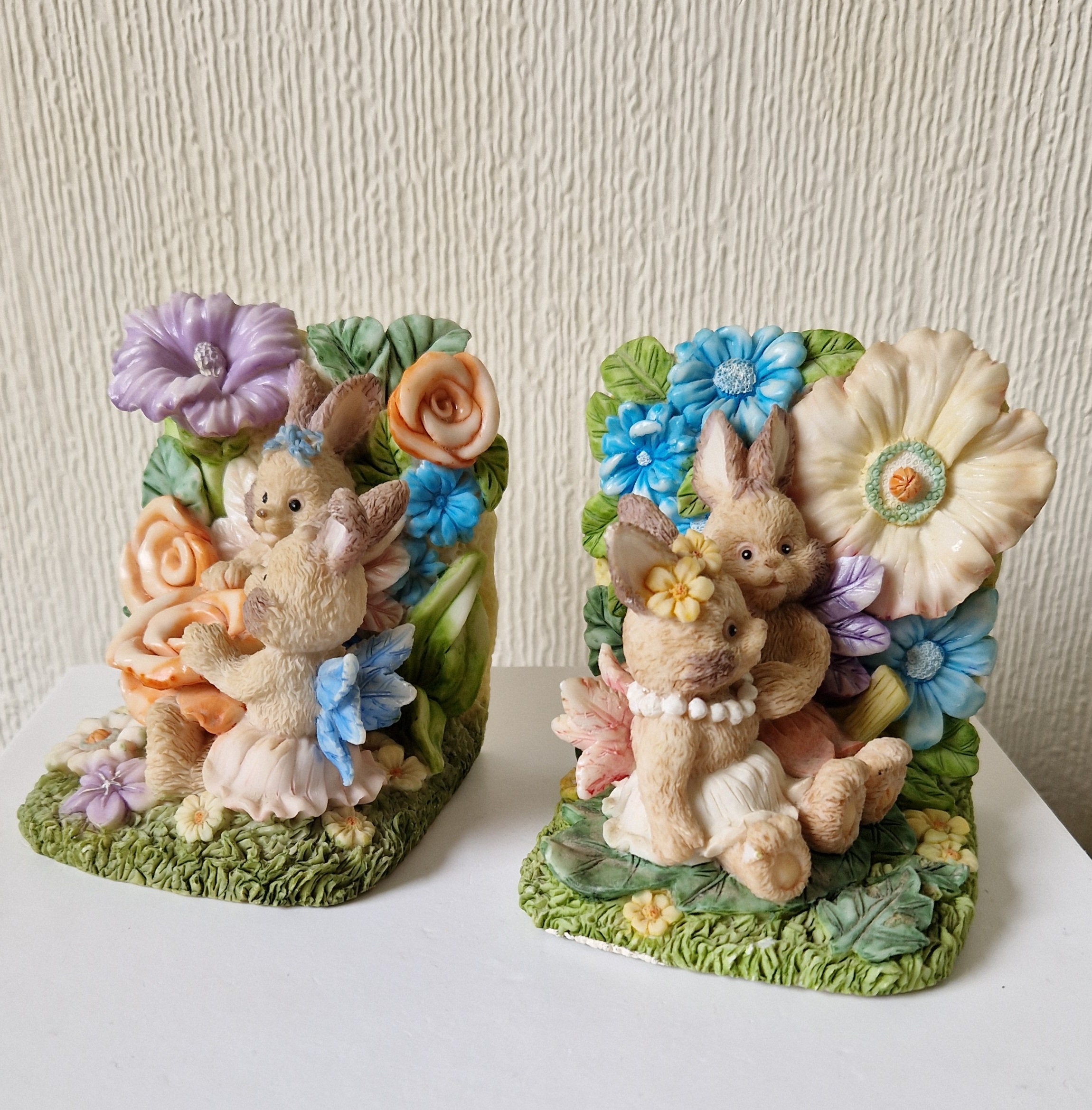 セラミックバニー ブックエンド うさぎ BOOK END CROWN RABBIT アート