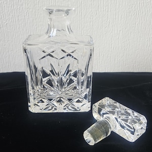 Vintage Small Crystal Whisky Decanter by Royal Doulton England Holds 250mls Beautiful Unused