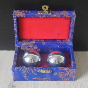 Vintage Baoding Balls with Chimes, Boxed Hand Therapy
