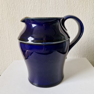 Royal Doulton Early 20th Century Blue Glaze Water Pitcher Jug Rare Design