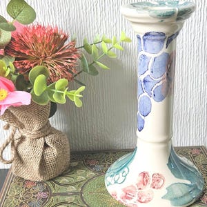 Emma Bridgewater Large Spongeware Grapes Candle Holder Rare Vintage Early - Mint