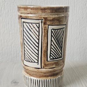 ヴィンテージ品 プール・ポタリー デルフィスシリーズ 幾何学模様 花瓶