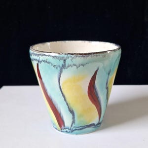 Midcentury Studio Pottery Small Cone Abstract Art Planter Pot Plant Pot 8.5cm