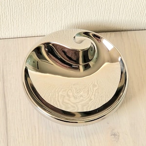 Vintage Rosenthal Studio Line Metallic Plated Ceramic Swirl Dish By Cairn Young 17.5cm