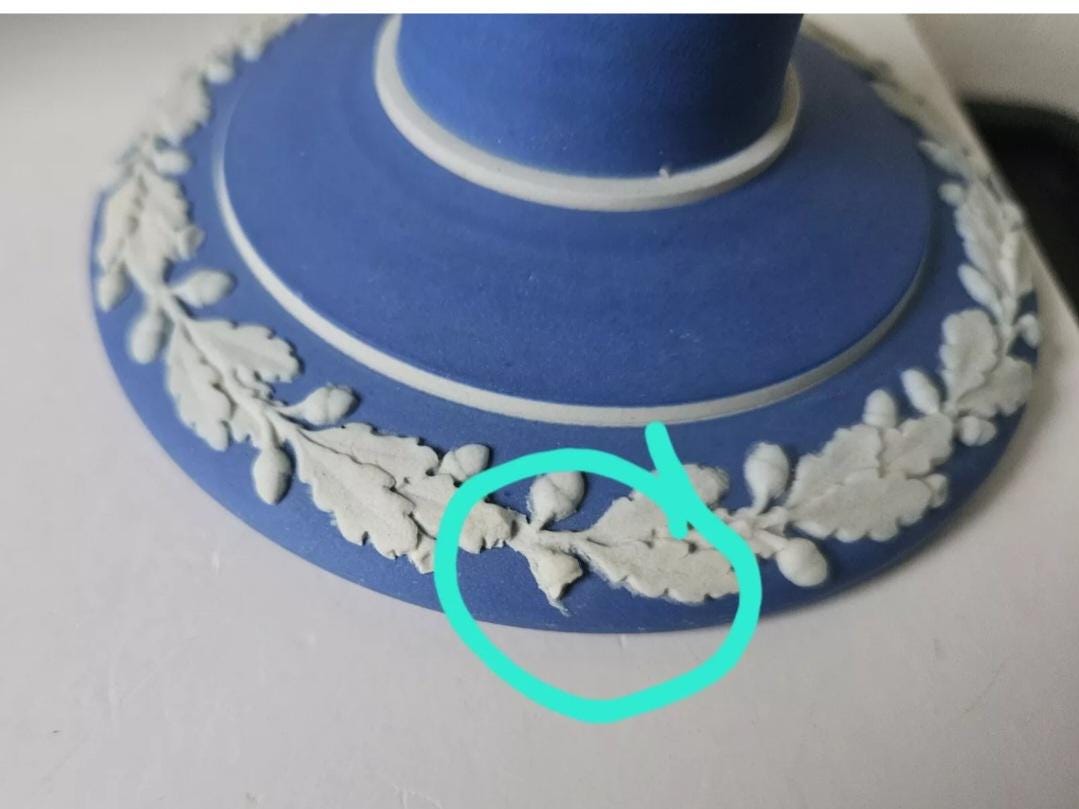 ヴィンテージ ウェッジウッド ジャスパーウェア キャンドルスティック