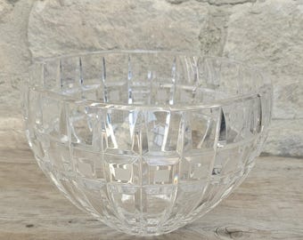 Bol de cristal emplomado estilo vintage Marquis de Waterford, elegante centro de mesa para la decoración del hogar.