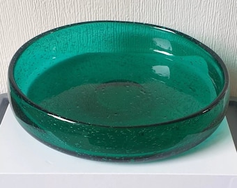 Hadeland Glass Dish Arne Jon Jutrem Greenland Herzstück 1950's Norwegisches Glas