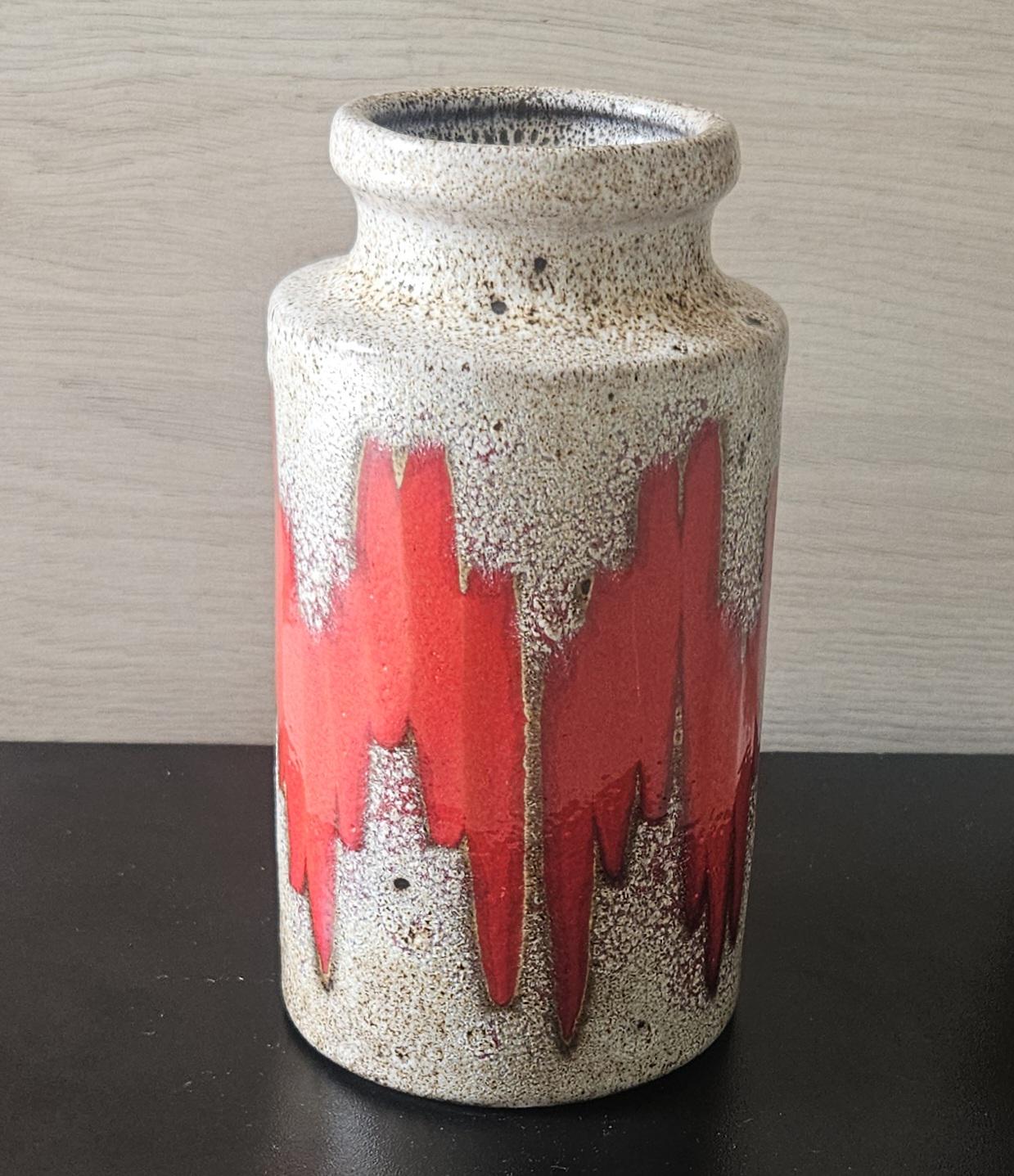 Vintage West German Ceramic Fat Lava Vase Made by Scheurich