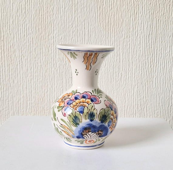 デルフト焼きDelft Blue 花瓶ハンドペイント#878 デルフト焼きDelft
