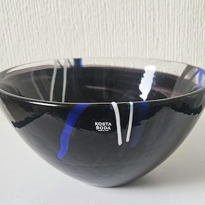 Kosta Boda Decorative Art Glass &quot;Contrast&quot; Bowl by Anna Ehrener