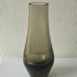 Vintage Whitefriars Twighlight Glass Vase Heavy base Mid-Century 20cm Tall Vgc Made in England