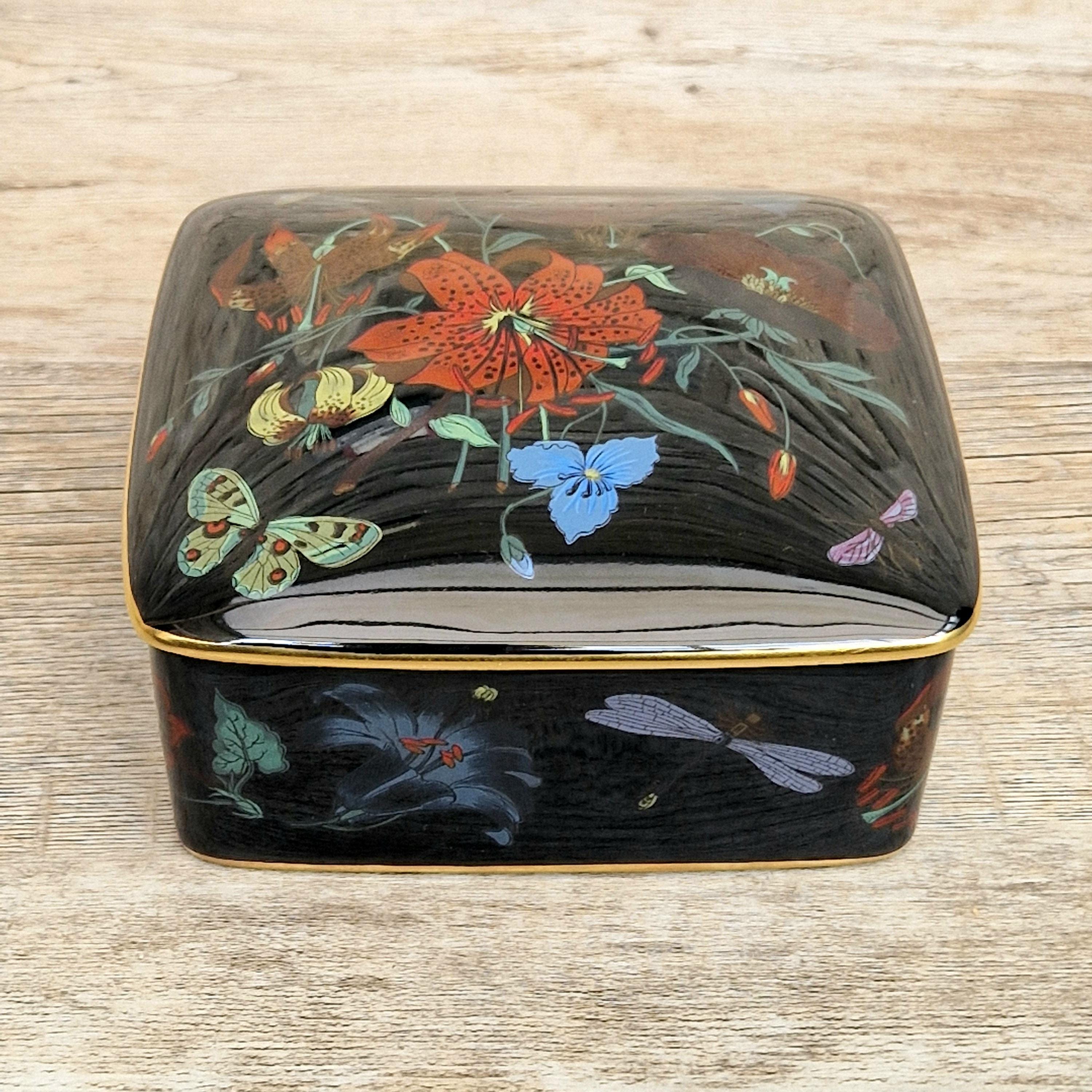 Vintage Bernardaud Limoges Porcelain Box: Gucci Flora Noir
