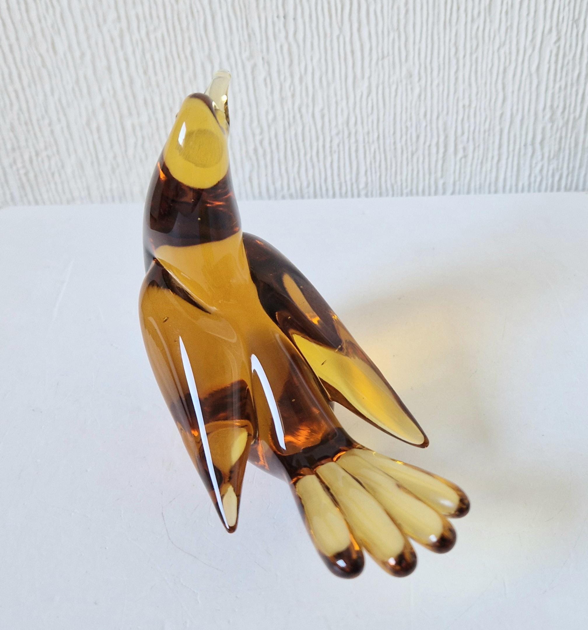 Murano Glass Bird Archimede Seguso ムラーノ Archimede Seguso Murano Glass Bird Sculpture Orange Alabastro | eBay