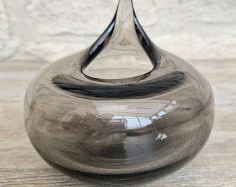 Mid Century Rauch Kunst Glas Space-Age Runde Schnabelvase