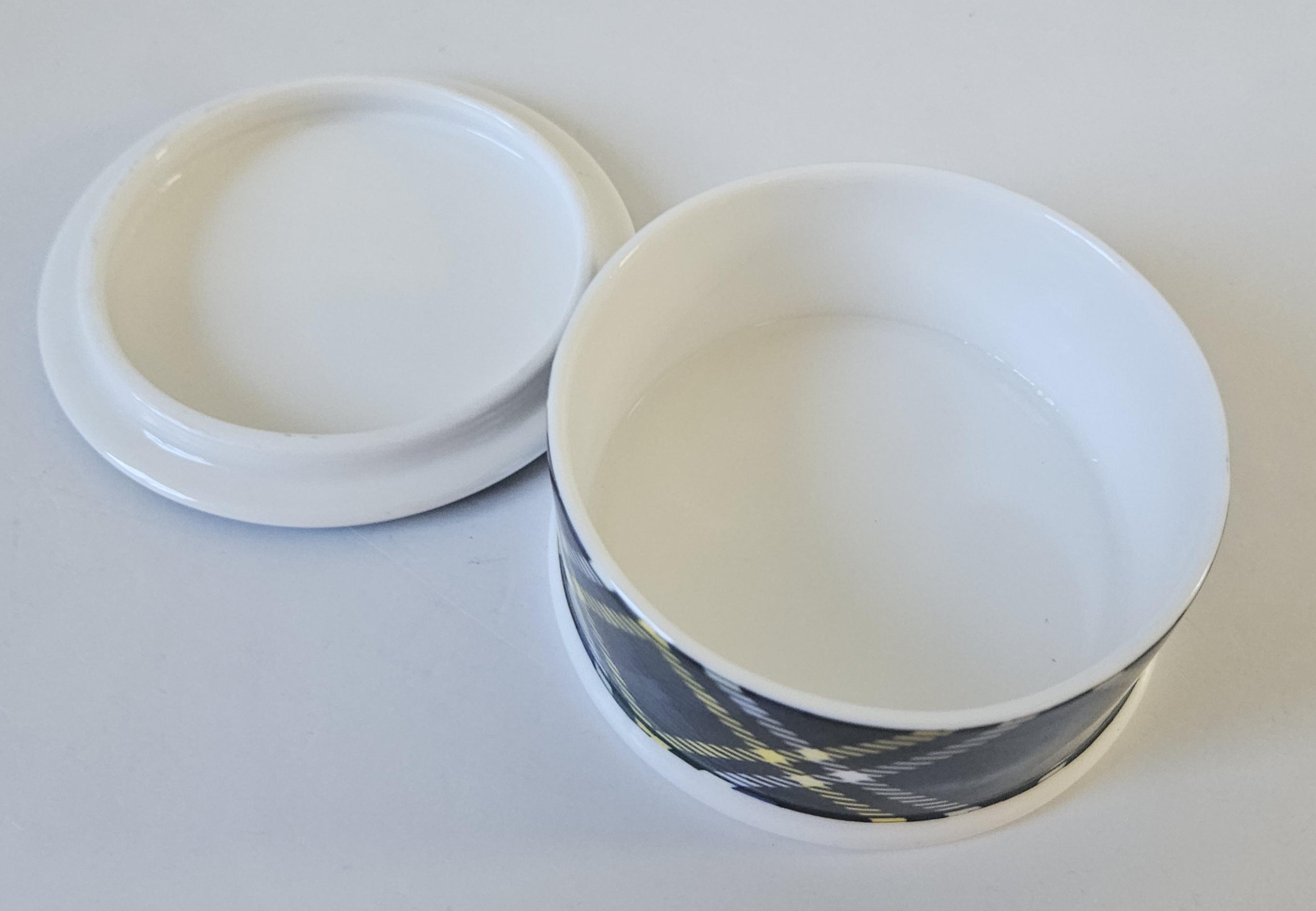 ヴィンテージ ハロッズ ラウンド トリンケット ポットと蓋 グリーン